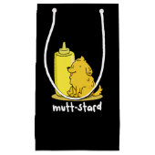 Mutt-stard Funny Doggy Mustard Pun Dark BG Kleine Geschenktüte (Vorderseite)