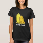 Mutt-stard Funny Doggy Mustard Pun Dark BG T-Shirt (Vorderseite)