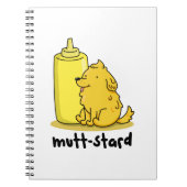 Mutt-stard Funny Doggy Mustard Pun Notizblock (Vorderseite)