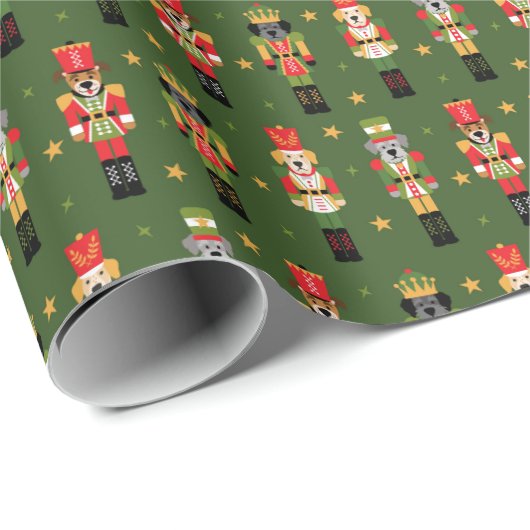 Muttcracker Christmas - Dog Nutcrackers  Geschenkpapier (Rolleneckpunkt)