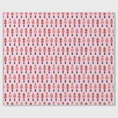 Muttcracker Weihnachten - Rosa Hund Nussknacker Geschenkpapier (Flach)