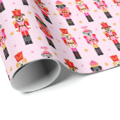 Muttcracker Weihnachten - Rosa Hund Nussknacker Geschenkpapier (Rolleneckpunkt)
