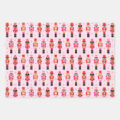 Muttcracker Weihnachten - Rosa Hund Nussknacker Geschenkpapier Set (Vorderseite)