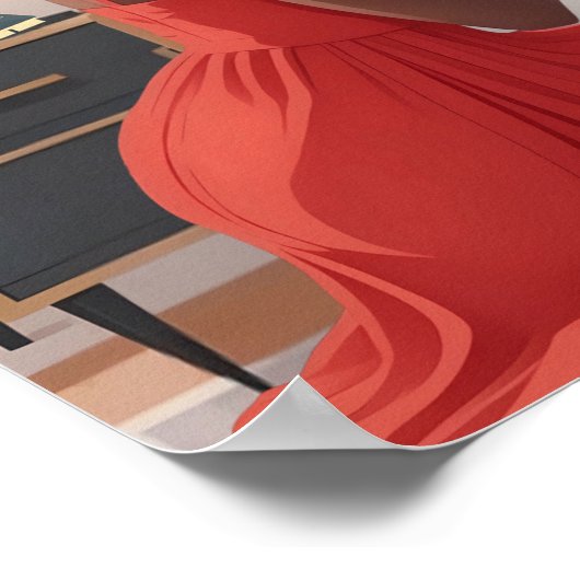 Mutter 11" X 14" Rotorange drucke (Ecke)