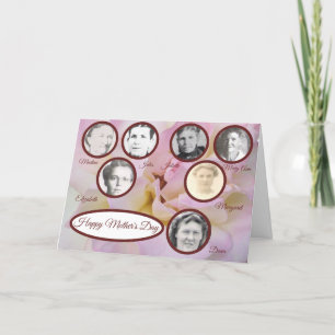 Mütter 3 Generationen Fotos Rosa Rose Mütter Tag Feiertagskarte