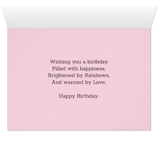 Mutter 81. Geburtstag mit rosa Blume (Innenansicht Horizontal (Unten))