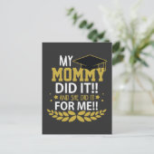 Mutter Abschluss Mama-Schule Postkarte (Stehend Vorderseite)