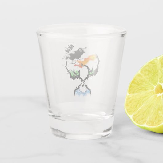 Mutter Afrika Schnapsglas (Rückseite)