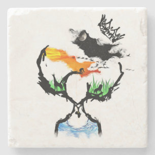 Mutter Afrika Steinuntersetzer