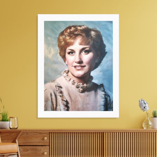 Mutter als Computer-Impasto-Ölgemälde  Leinwanddruck (Insitu (Wohnzimmer))