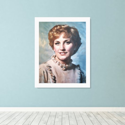 Mutter als Computer-Impasto-Ölgemälde  Leinwanddruck (Insitu (Holzboden))
