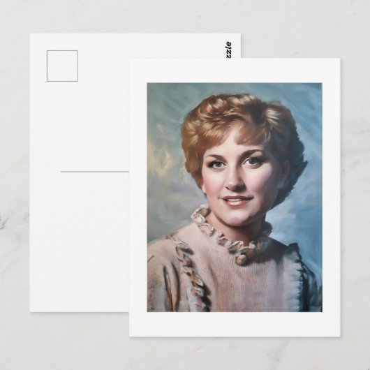 Mutter als Computer-Impasto-Ölgemälde Postkarte (Vorne/Hinten)
