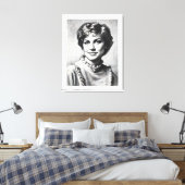 Mutter als Computer-Skizzenzeichnung Leinwanddruck (Insitu (Schlafzimmer))