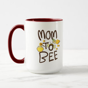 Mutter an Biene mit Cartoon-Verzierung Tasse