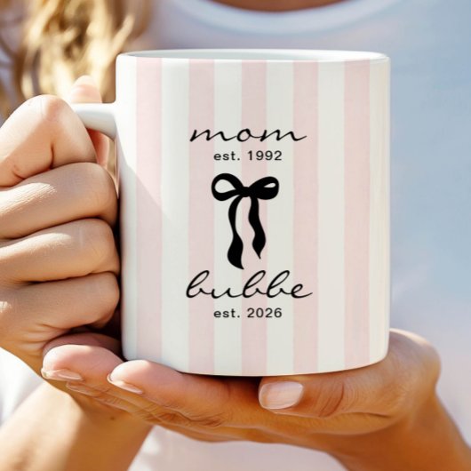 Mutter an Bubbe Est Tasse mit Schleife