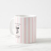 Mutter an Coco Becher Rosa Schleife Streifen Kaffeetasse (Vorderseite Links)