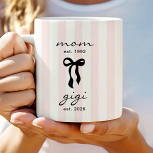 Mutter an Gigi Tasse mit Schleife