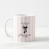 Mutter an Glamma Est Tasse mit Schleife (Links)