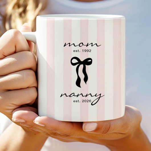Mutter an Nanny Est Tasse mit Schleife