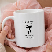 Mutter an Nene Mug Rosa Bogen Streifen Kaffeetasse