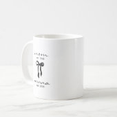 Mutter an Nonna Est Tasse mit Schleife (Vorderseite Links)
