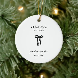 Mutter an Oma Coquette Bogen-Ornament Keramik Ornament