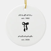 Mutter an Oma Coquette Bogen-Ornament Keramik Ornament (Vorne)