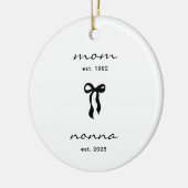 Mutter an Oma Coquette Bogen-Ornament Keramik Ornament (Links)