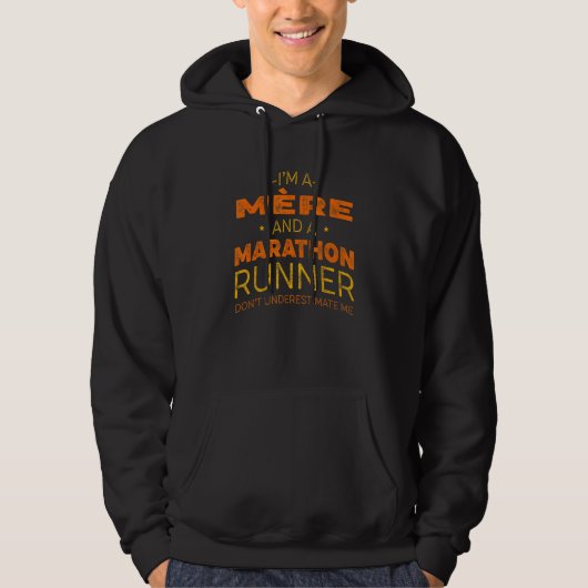 Mutter and Marathon Runner Running Humor Sprinting Hoodie (Vorderseite)