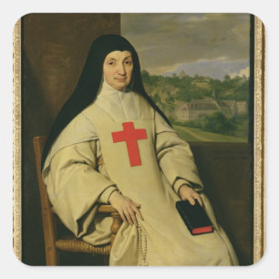 Mutter Angelique Arnauld Abbess Quadratischer Aufkleber
