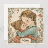 Mutter Anleihe: Geborgene Wünsche Feiertagskarte (Vorne/Hinten)