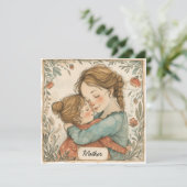 Mutter Anleihe: Geborgene Wünsche Feiertagskarte (Stehend Vorderseite)