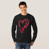 Mutter Arabische Liebe Herz T-Shirt (Vorne ganz)