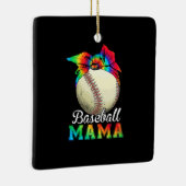 Mutter Art Baseball Mama Birthday Keramikornament (Rechts)