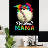 Mutter Art Baseball Mama Birthday Poster (Heimbüro)