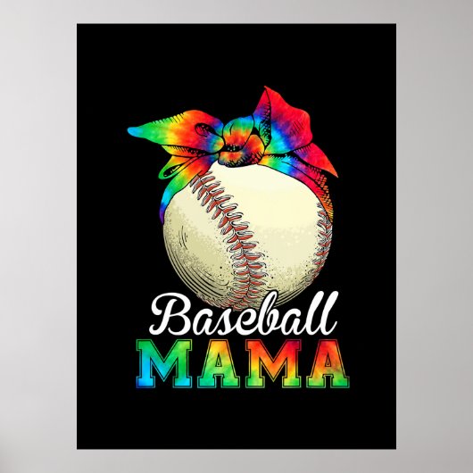 Mutter Art Baseball Mama Birthday Poster (Vorne)