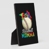Mutter Art Baseball Momma Geburtstag Fotoplatte (Seite)