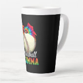 Mutter Art Baseball Momma Geburtstag Milchtasse (Rechte Ecke)