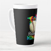 Mutter Art Baseball Momma Geburtstag Milchtasse (Linke Ecke)