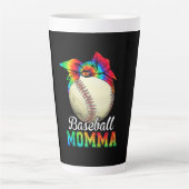 Mutter Art Baseball Momma Geburtstag Milchtasse (Vorderseite)