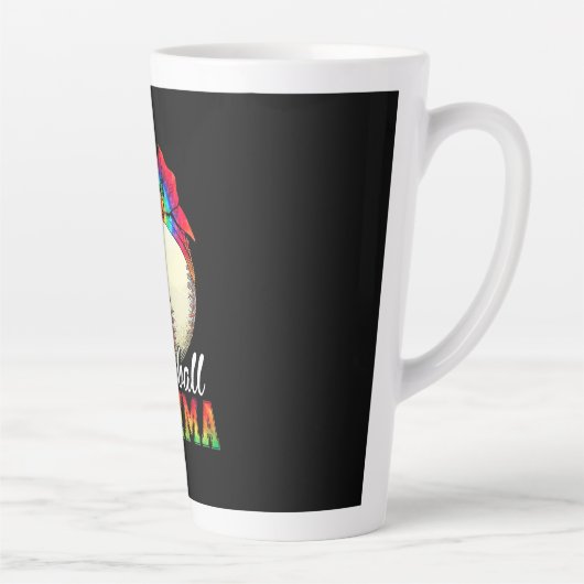 Mutter Art Baseball Momma Geburtstag Milchtasse (Rechts)