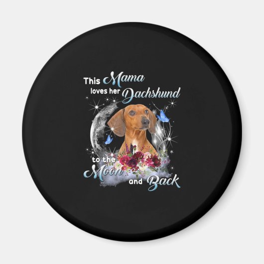 Mutter Art Dackel Mama Birthday Magnet (Vorne)