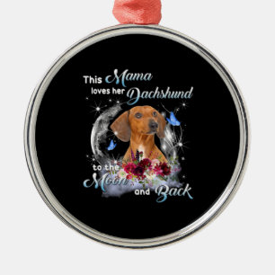 Mutter Art Dackel Mama Birthday Ornament Aus Metall