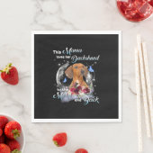Mutter Art Dackel Mama Birthday Serviette (Beispiel)