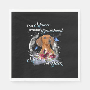 Mutter Art Dackel Mama Birthday Serviette