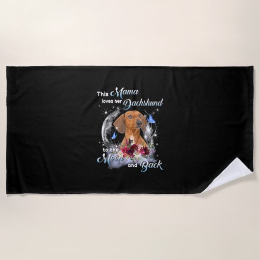 Mutter Art Dackel Mama Birthday Strandtuch (Vorderseite)