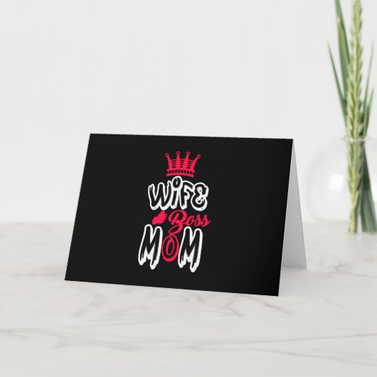 Mutter Art Ehefrau Boss Mama Feiertagskarte (Vorderseite)