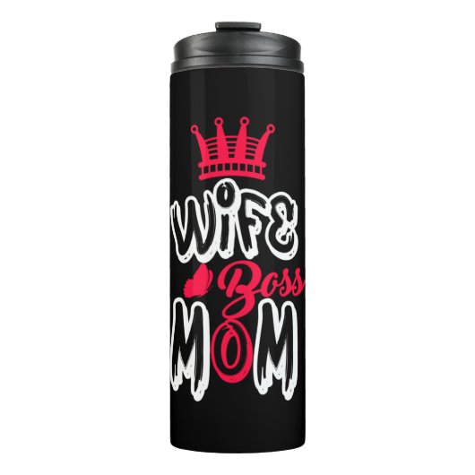 Mutter Art Ehefrau Boss Mama Thermosbecher (Vorderseite)