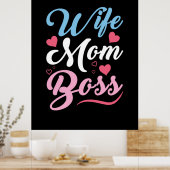 Mutter Art Ehefrau Mama Boss Poster (Küche)
