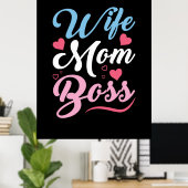Mutter Art Ehefrau Mama Boss Poster (Heimbüro)